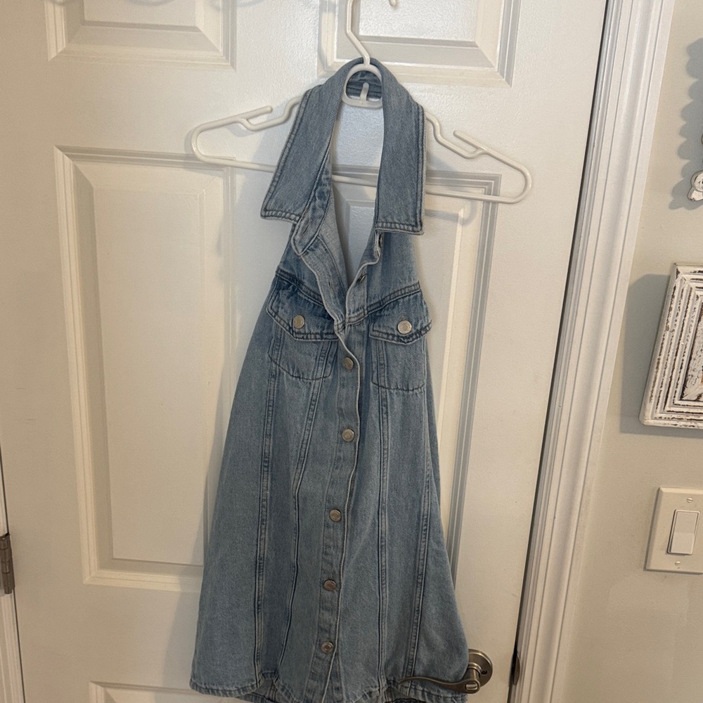 Zara Blue Denim Mini Dress